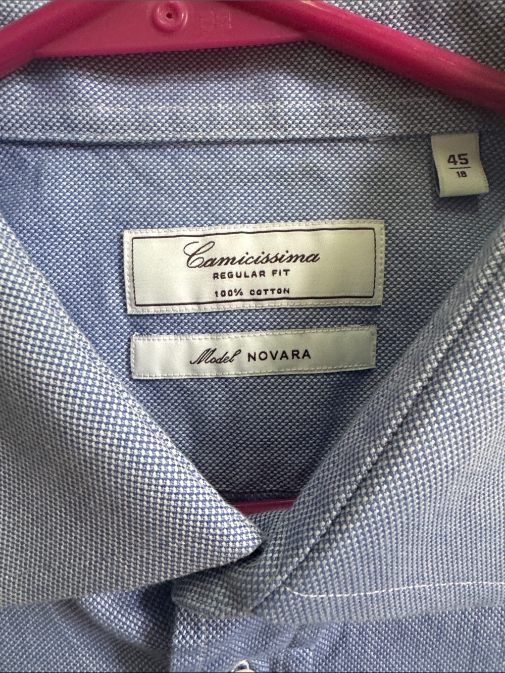 Camicissima Light Blue shirt, 45/18